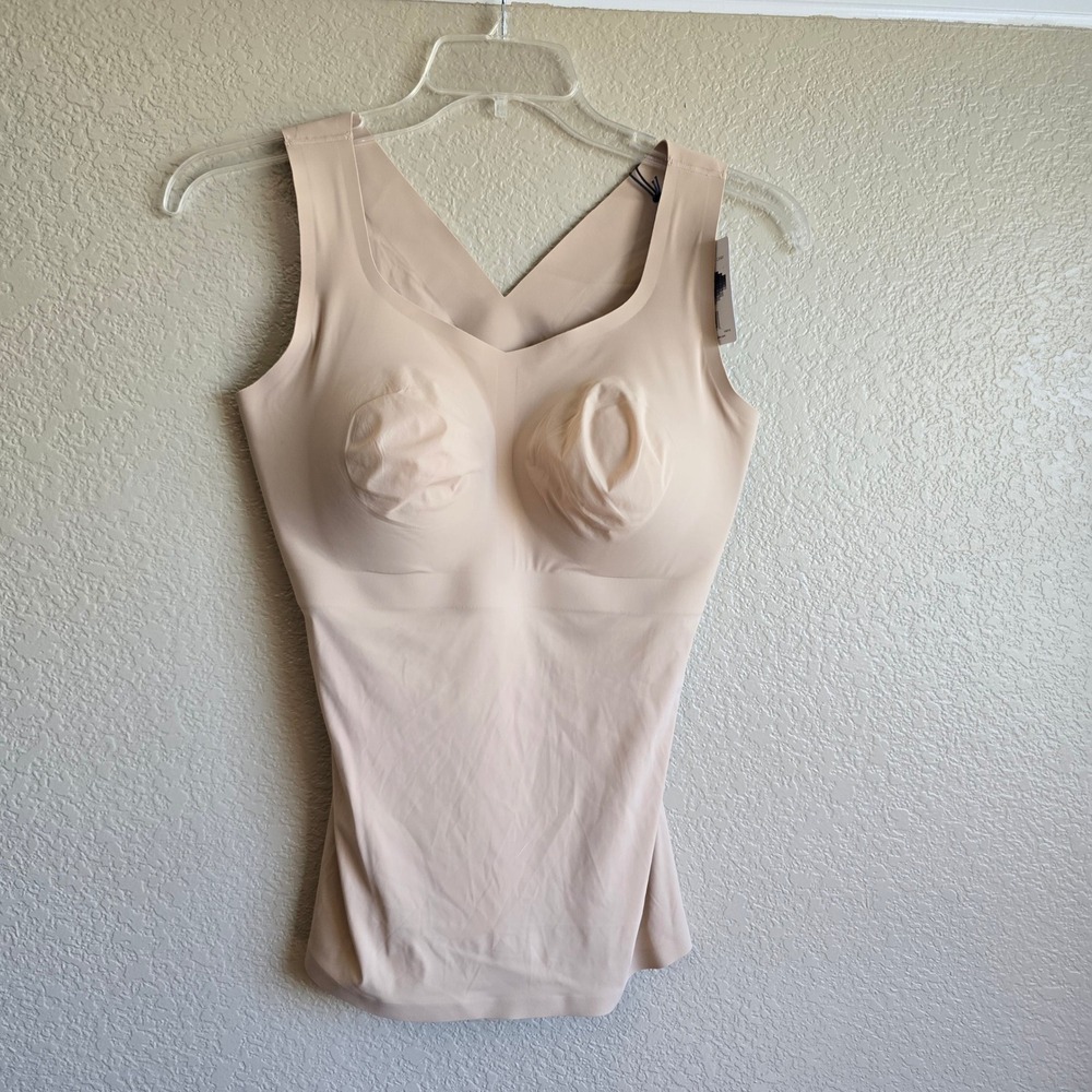 Evelyn Bobbie The Smoothing Cami Sand Beige XL Wireless Shapewear Tank Top NWT